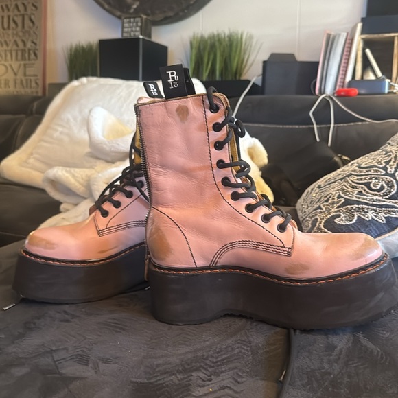 RARE R13 - size 39 double stack boot PINK made in Italy COMBAT - Picture 10 of 17